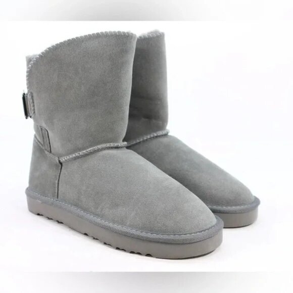 Style & Co. Women's Teeny Suede Cold Weather Boots Closed Toe Grey Size 9 Medium - Picture 2 of 3